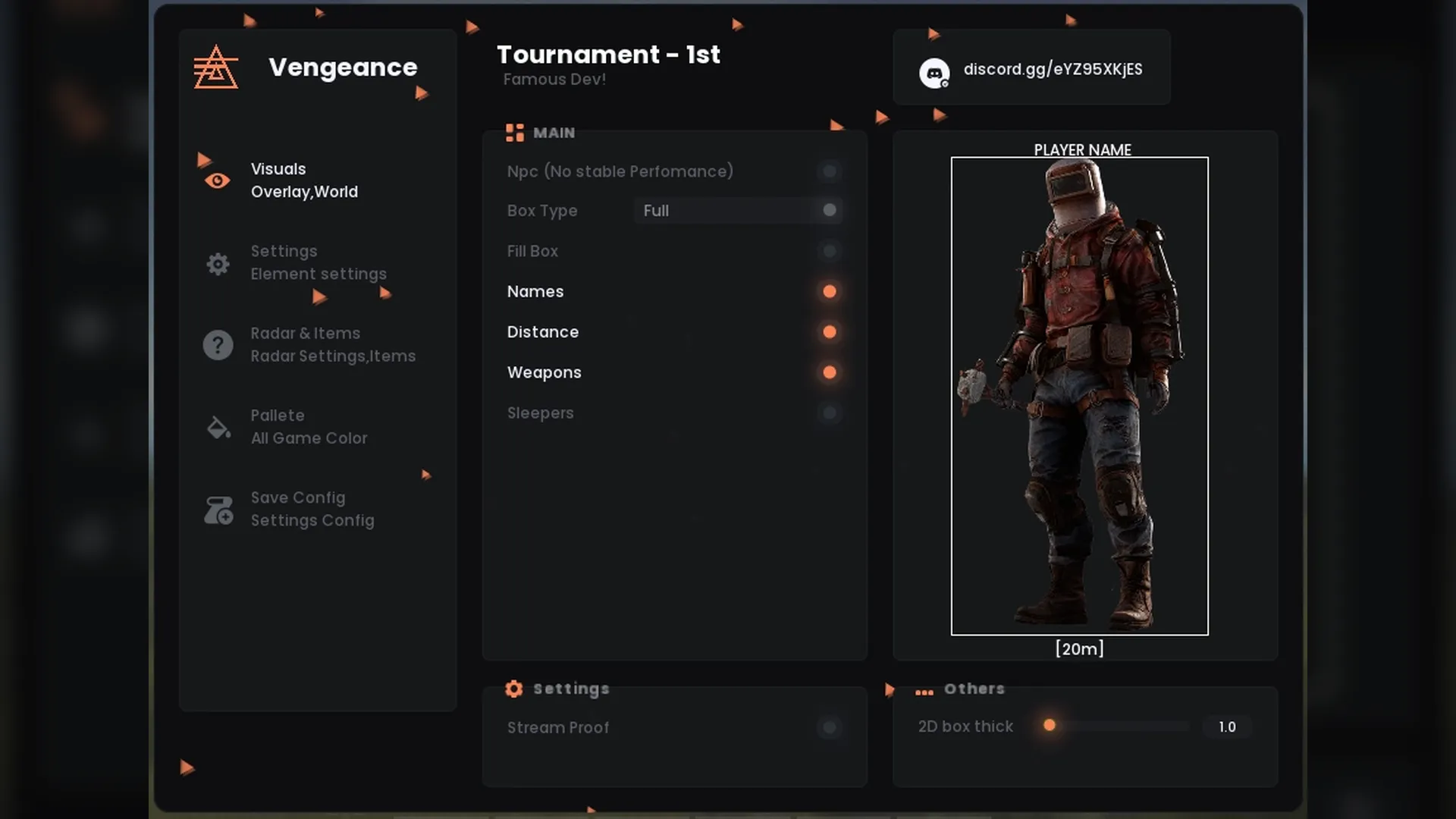 Приватный чит Vengeance Lite на Rust