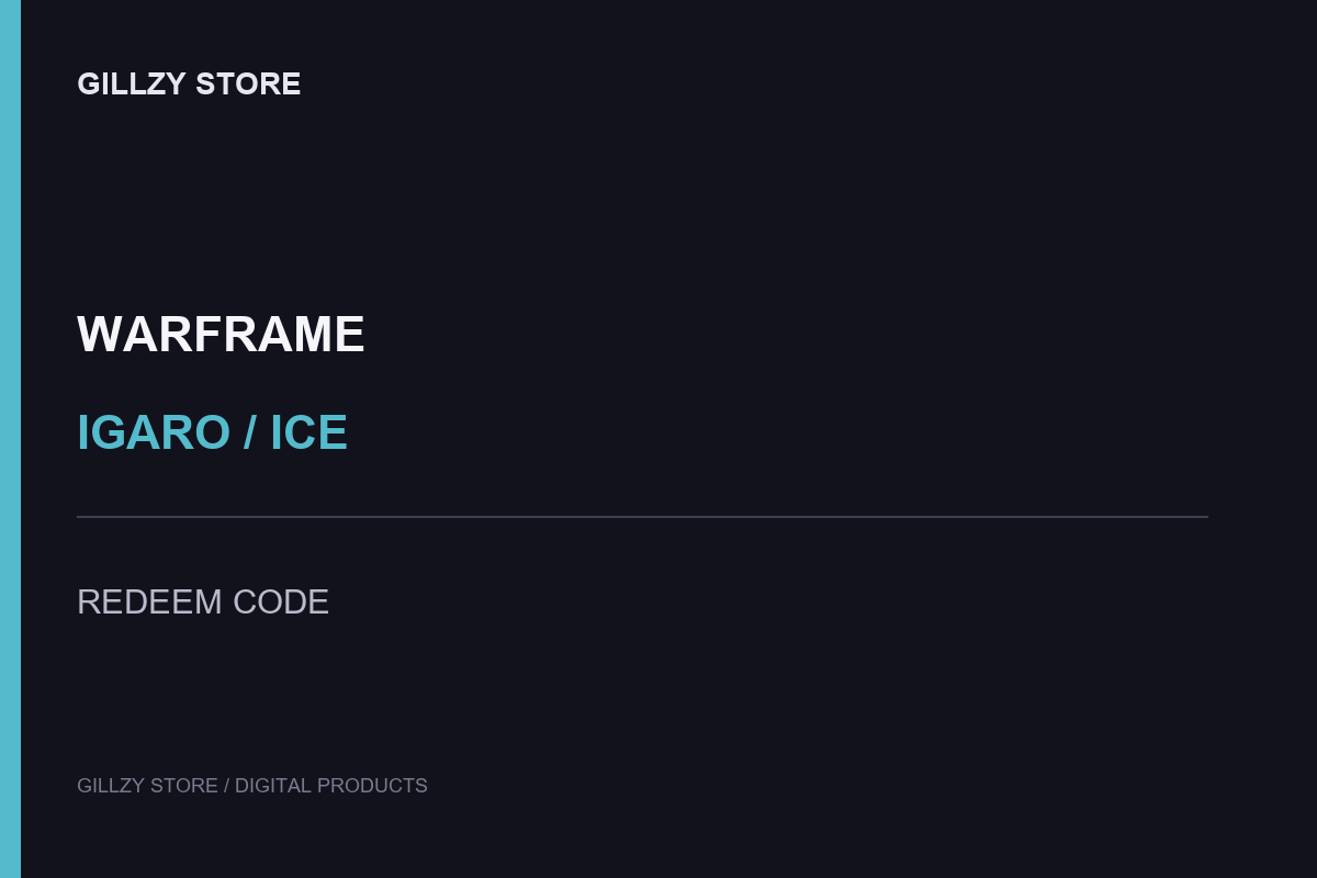 Warframe — код Igaro Syandana и Ice