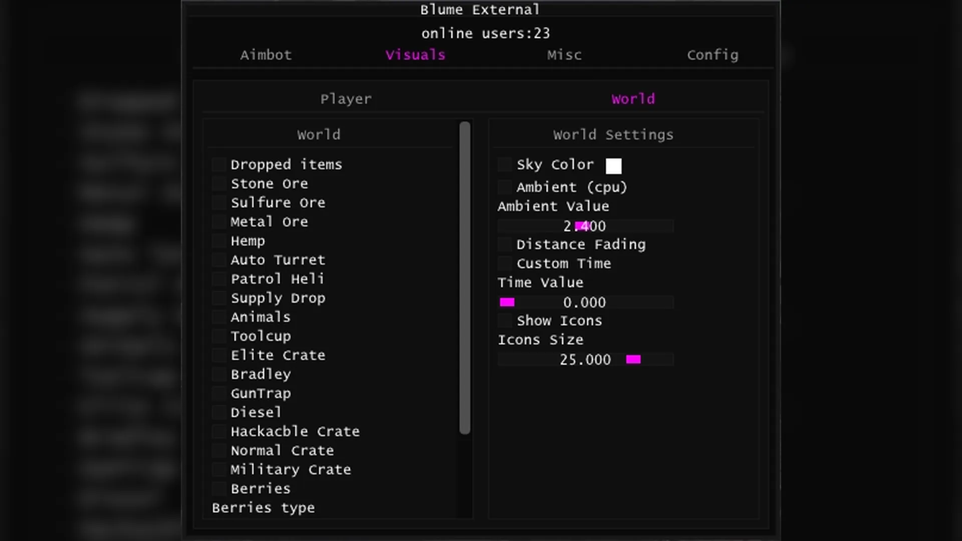 Приватный чит Blume на RUST