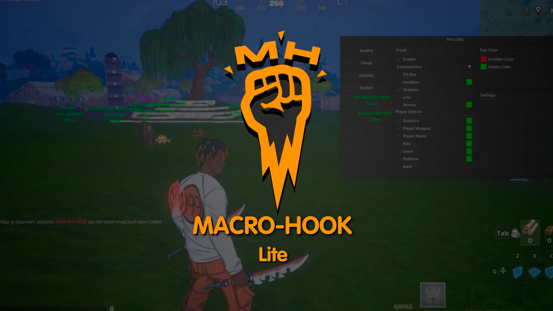 Приватный чит Macro-hook lite на Fortnite