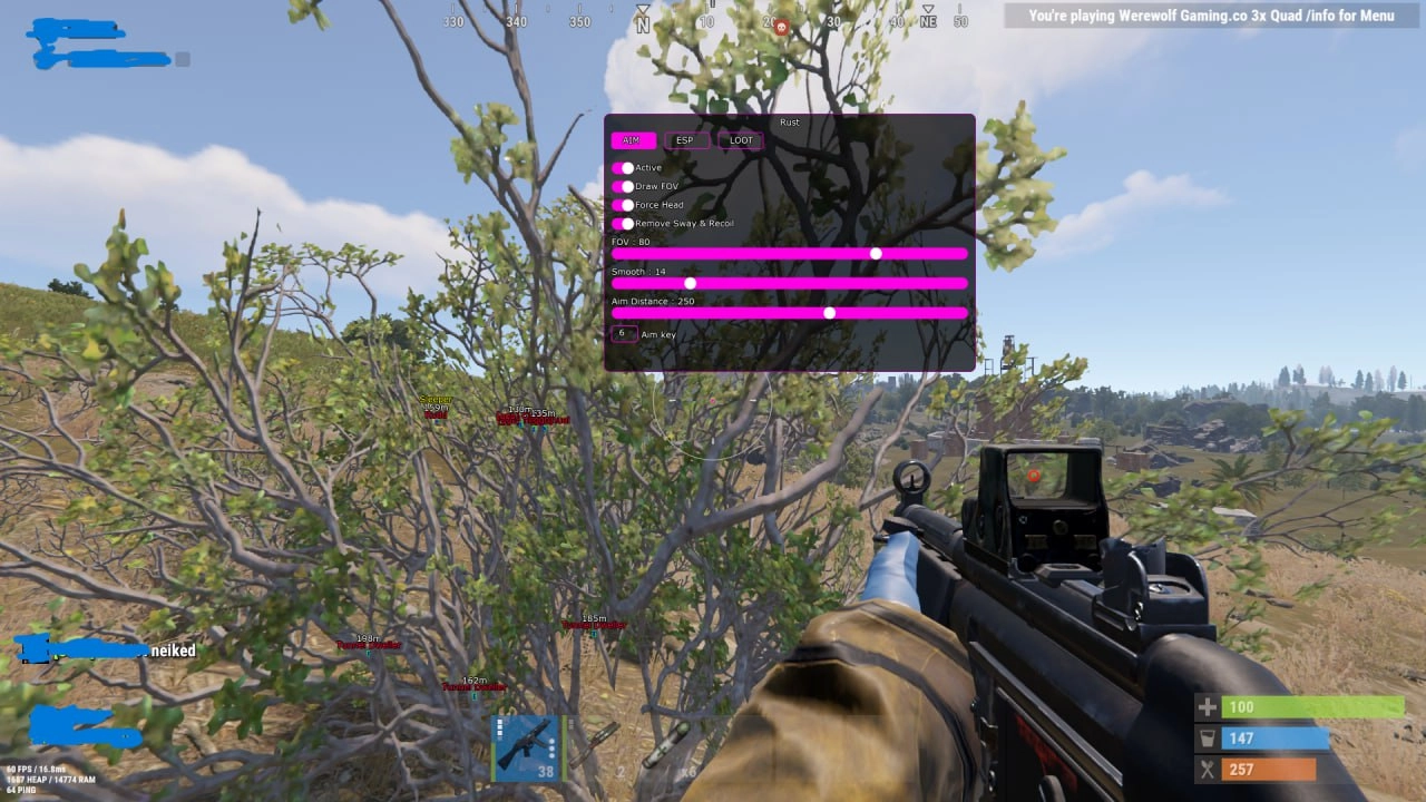 Приватный чит COVCHEG на Rust