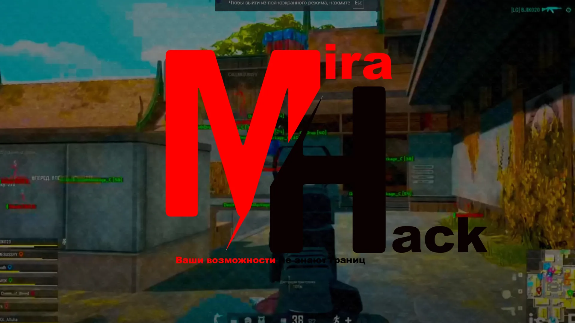 Приватный чит Mira Hacks на PUBG