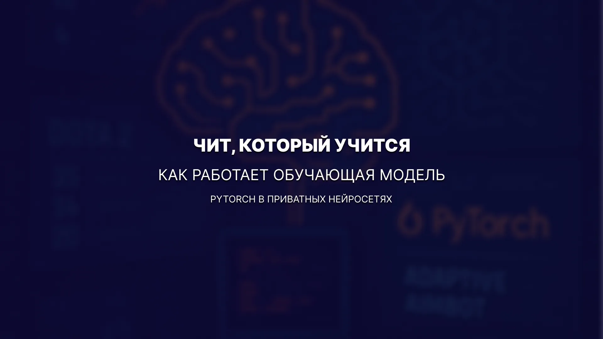 Чит, который учится: как работает обучающая модель на PyTorch в приватных нейросетях